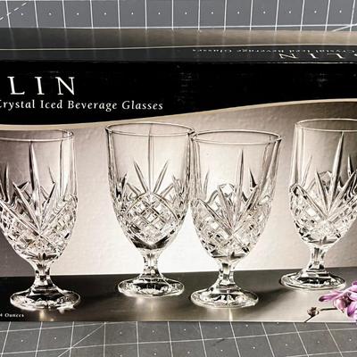Dublin Crystal Ice Beverage Glasses (4) NEW 