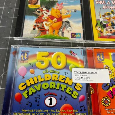 4 Children's CD's NEW Disney & Winnie the Pooh