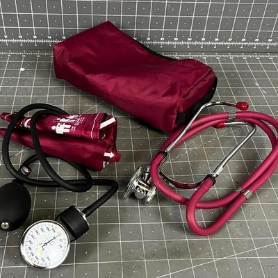 Blood Pressure Cuff and Stethoscope 