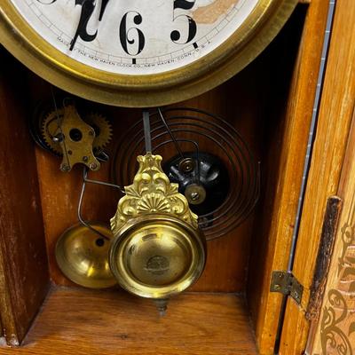 Antique Oak Breakfast Clock