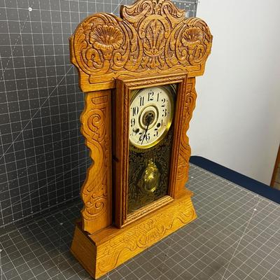 Antique Oak Breakfast Clock