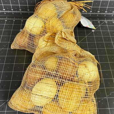 2 Sacks of Faux Eggs, New Decorative or Craft related 