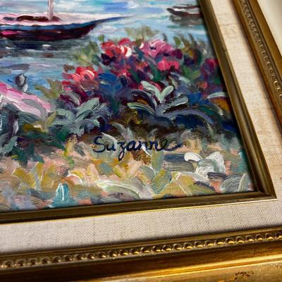 Original Oil Paint of the River signed Suzanne 