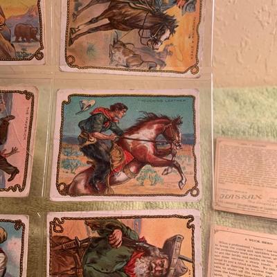 Hassan Antique Tobacco Cards Lot Cowboy Western Series
