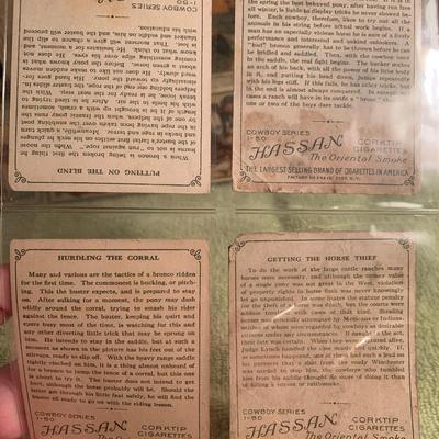 Hassan Antique Tobacco Cards Lot Cowboy Western Series