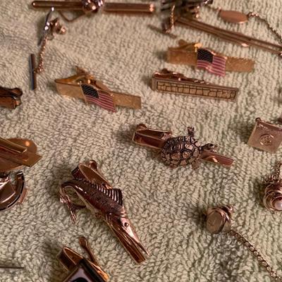 Vintage Tie Tack Tie Clasp Pins Lot