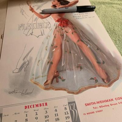 1930s Pin Up Girl Calendar In Original Mailing