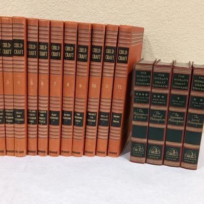 1947 Child Craft Encyclopedia Set and Worlds Great Thinkers