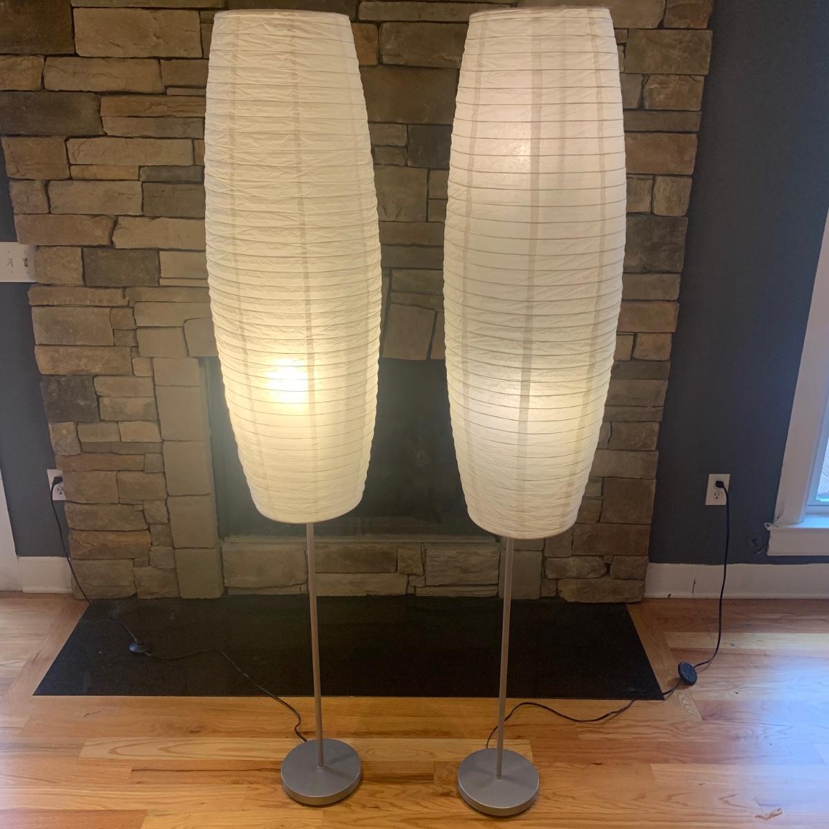 Pair of Paper Lanternstyle Floor Lamps (LRKW)