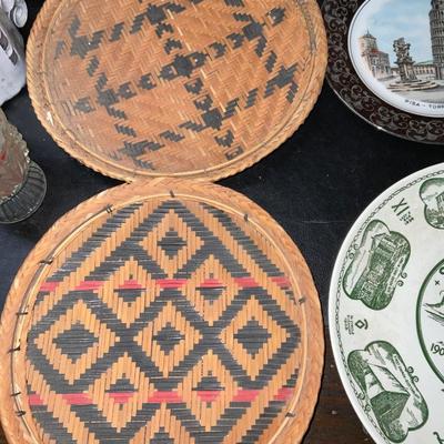 Vintage Miscellaneous plates, candle and pottery