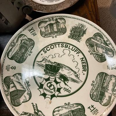 Vintage Miscellaneous plates, candle and pottery