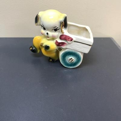 1950's planter with a dog and cart