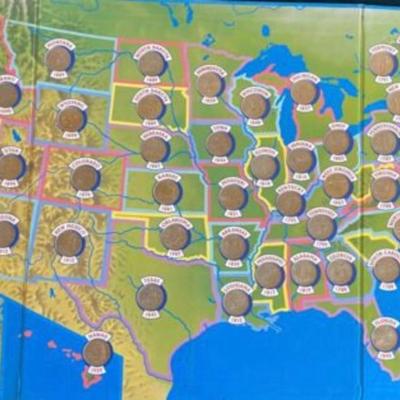 1998-2008 Completed Commemorative quarters 50 states 15x12