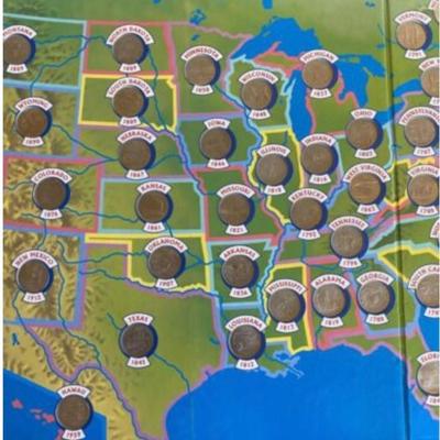 1998-2008 Completed Commemorative quarters 50 states 15x12