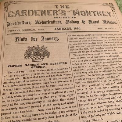 1860 Gardeners Monthly 12 Bound Original Issues