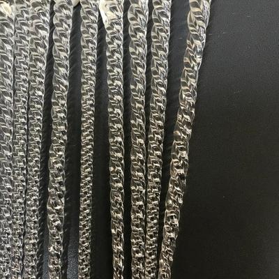 set of 12 handmade glass twisted icicles