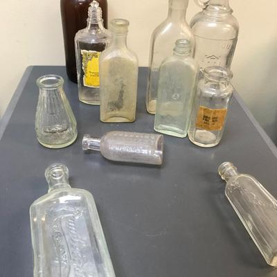 collection of vintage glass bottles including some hard to come by.