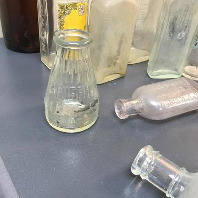 collection of vintage glass bottles including some hard to come by.