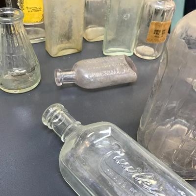 collection of vintage glass bottles including some hard to come by.