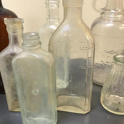 collection of vintage glass bottles including some hard to come by.