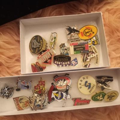 Sports memorabilia pins