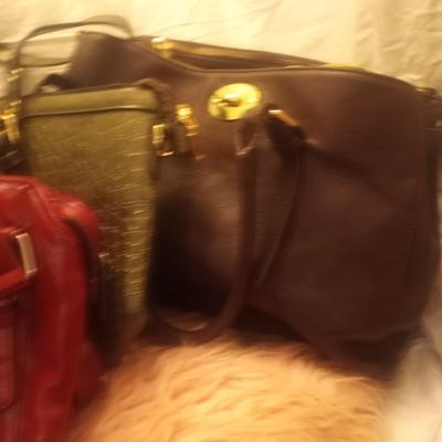 Assortment of high-end purses