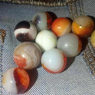 An assortment of rare marbles