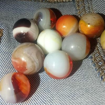 An assortment of rare marbles