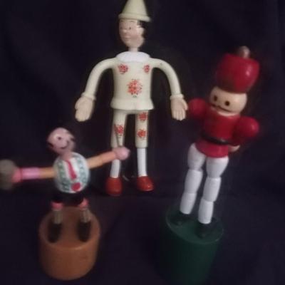 Vintage figurine toys and vintage antique toys