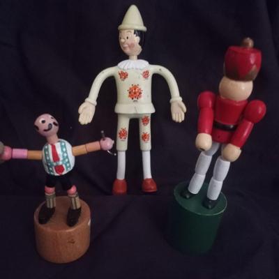 Vintage figurine toys and vintage antique toys