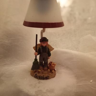 razy Mountain Tea Light Lamp Angel With Star January New In Box.