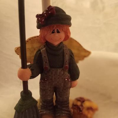 razy Mountain Tea Light Lamp Angel With Star January New In Box.