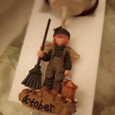 razy Mountain Tea Light Lamp Angel With Star January New In Box.