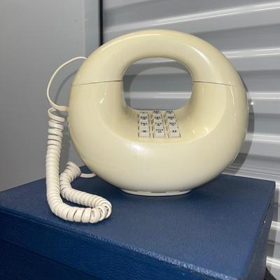 Vintage push button banana telephone. It works.