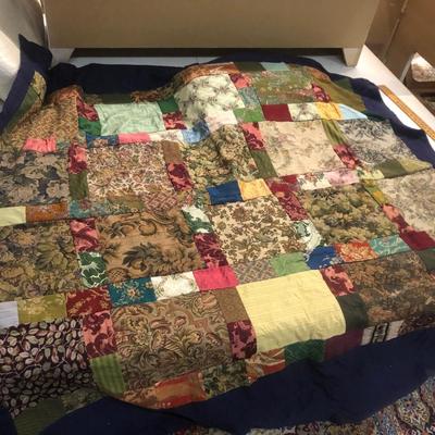 Double Sided Hand Sewn Patch quilt 74x74