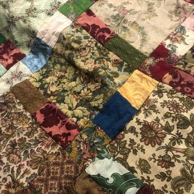 Double Sided Hand Sewn Patch quilt 74x74