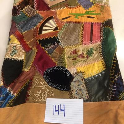 1896 Hand Sewn Crazy Quilt 68x70