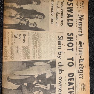 Oswald shot to death newspaper 1963