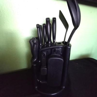 NEW FARBERWEAR IN DRAWER CUTERY ORGANIZER AND KNIVE SET & COOKING UTENSILS
