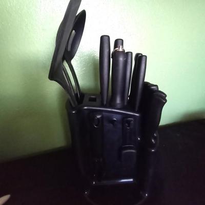 NEW FARBERWEAR IN DRAWER CUTERY ORGANIZER AND KNIVE SET & COOKING UTENSILS