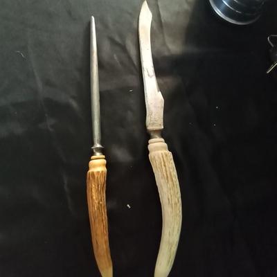 VINTAGE BONE HANDELED KNIVES-FLOUR SIFTER-MORE