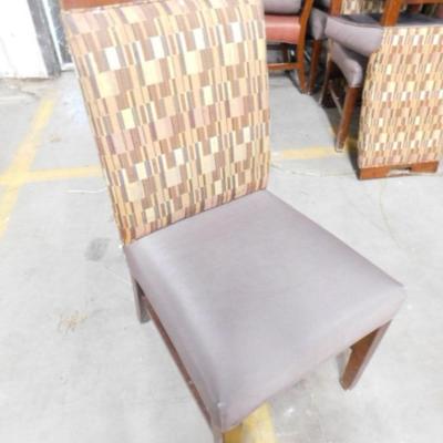 Set of 4 Commercial Grade Dining Chairs with Vinyl Covered Seats and Back Choice B
