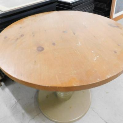 Solid Wood Round Top Pedestal Table