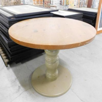Solid Wood Round Top Pedestal Table