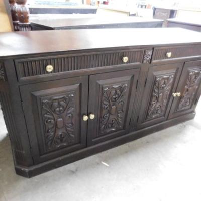 Regency Design Sideboard with Double Drawers and Lower Cabinet Storage