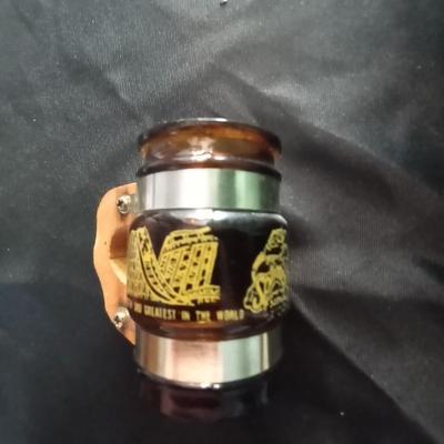 GOOD ART CREATION METAL WAGON-BRASS DEER-SHADOWBOX VINTAGE MUG