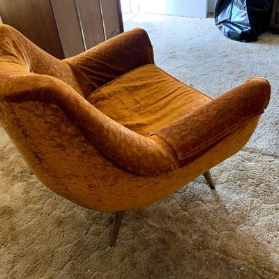 MCM Crushed Velvet Occasional Chair