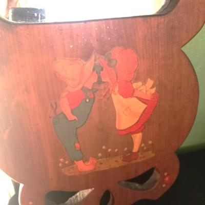 VINTAGE WOODEN FRAMED MIRROR