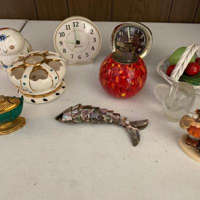 MCM Collectibles Lot Lighters Hummel Fish Clocks