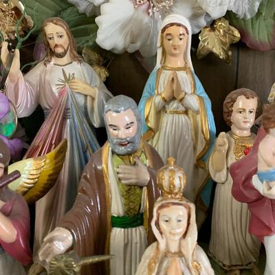 Huge Vintage Religious Figurine Lot